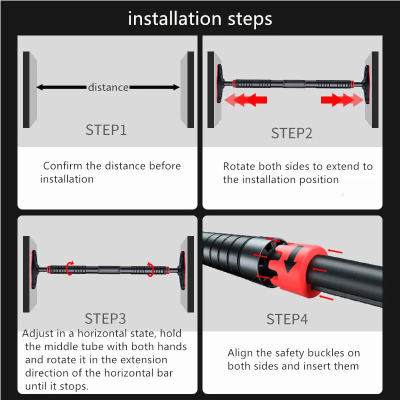 Adjustable Steel Horizontal Bar for Home Workout – Pull Up, Sit Up, and Arm Training - Image 9