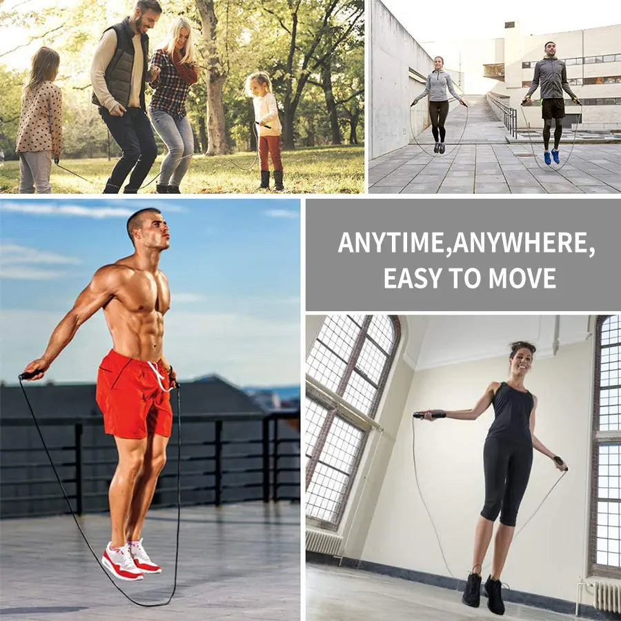 Rapid Speed Jump Rope Steel Wire Skipping Rope Exercise Adjustable Jumping Rope Fitness Workout Training Home Sport Equipment - Image 8